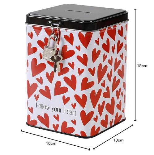I-TOTAL — Tirelire en métal avec cadenas Follow Your Heart – Image 6