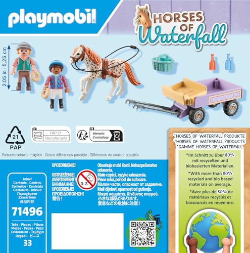 PLAYMOBIL Horses of Waterfall — Enfants avec calèche et poney – Image 16