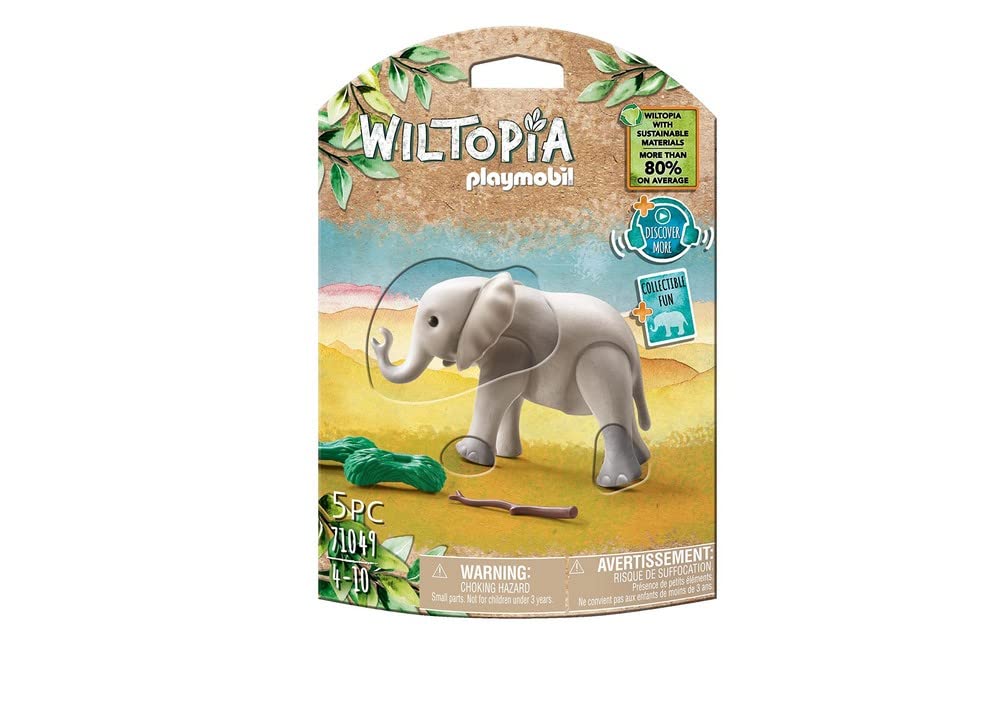 PLAYMOBIL Wiltopia 71049 — Éléphanteau avec carte à collectionner – Image 3