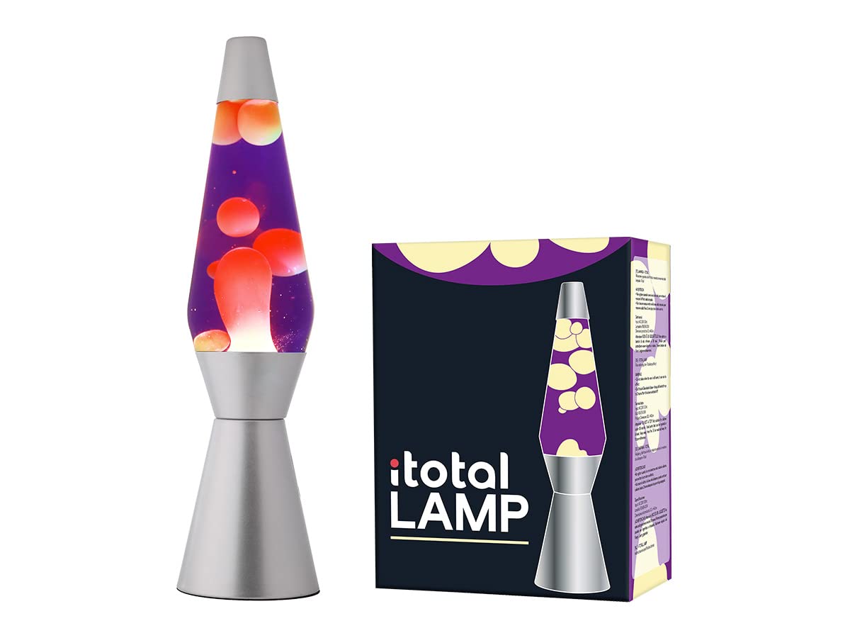 I-TOTAL — Lampe à lave rétro argent violet/jaune – Image 3