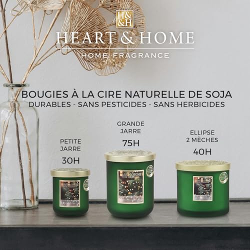 HEART & HOME — Bougie parfumée ellipse 2 mèches 220g – Image 4