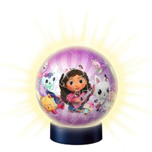 Alternative view of Ravensburger - Puzzle 3D Ball illuminé - Gabby's Dollhouse - A partir de 6 Ans - 72 pièces numérotées à Assembler sans Colle - Socle Lumineux Inclus - 11575