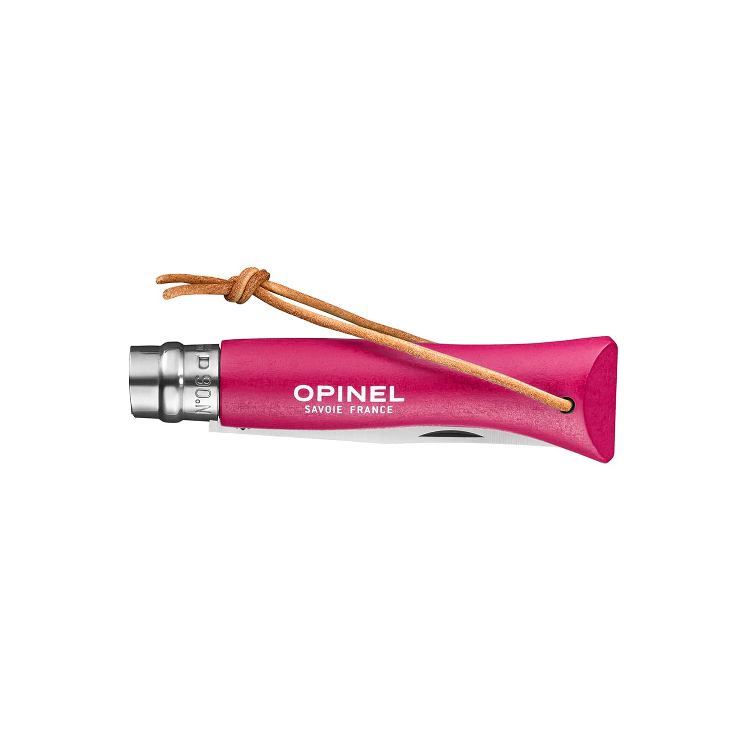 OPINEL N°06 — Couteau framboise avec lien cuir – Image 11