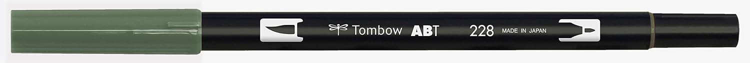 TOMBOW ABT-228 — Feutre pinceau à 2 pointes Gris Vert – Image 47