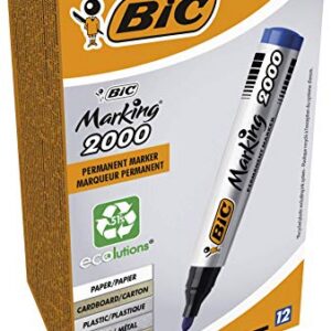 BIC Marking 2000 ECOlutions — Marqueurs permanents bleus x12