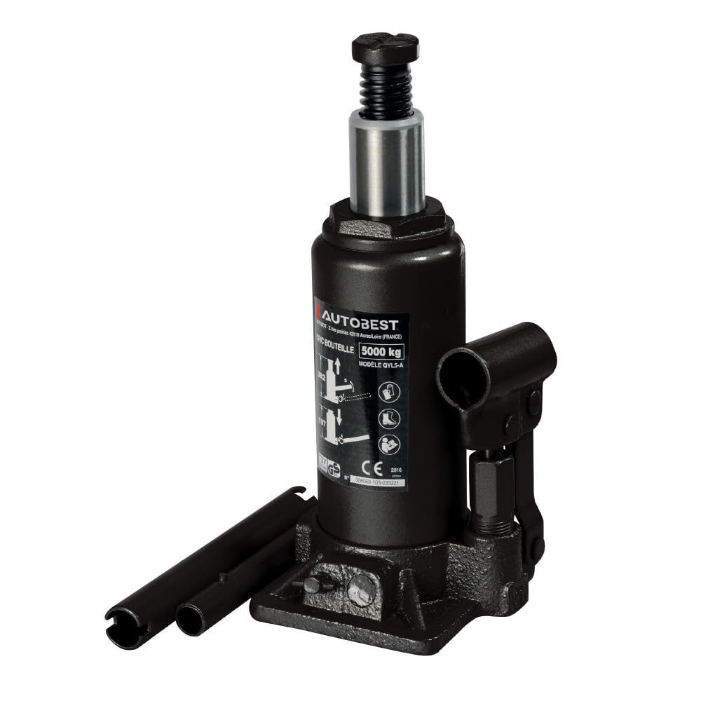 AUTOBEST — Cric hydraulique bouteille 5 tonnes 200 à 382 mm – Image 4
