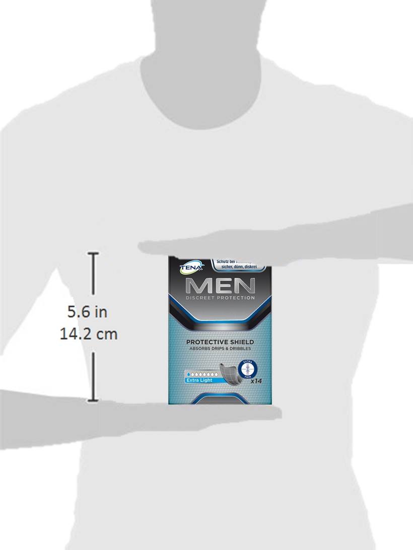 Tena men Protective Shield Extra Light pour fuites urinaires légères (3 paquets x 14 Incontinence) – Image 5