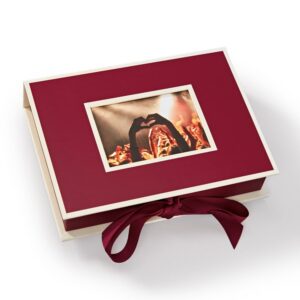 SEMIKOLON — Boîte à photos 13 x 18 cm bordeaux