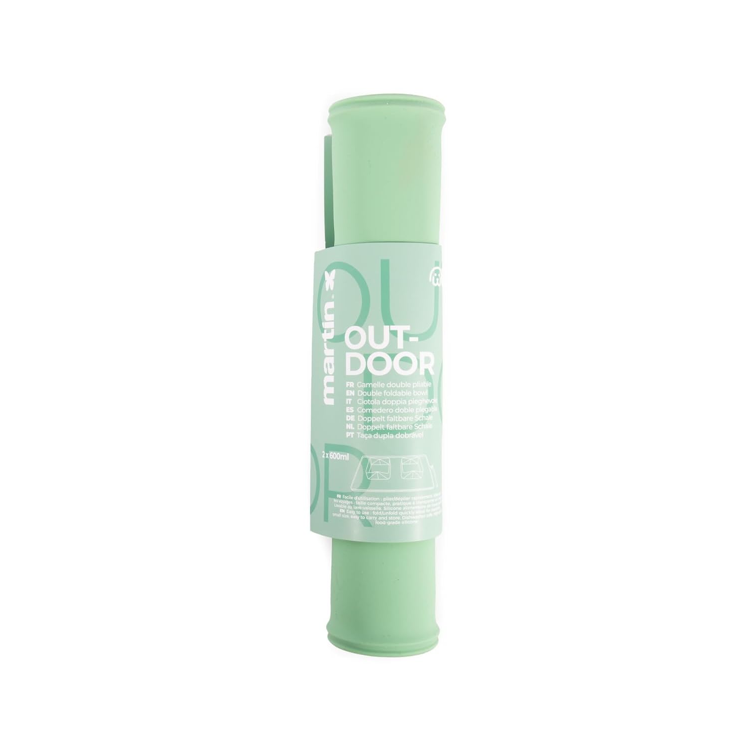 Gamelle Double — Gamelle pliable silicone 2 x 600 ml Vert – Image 8
