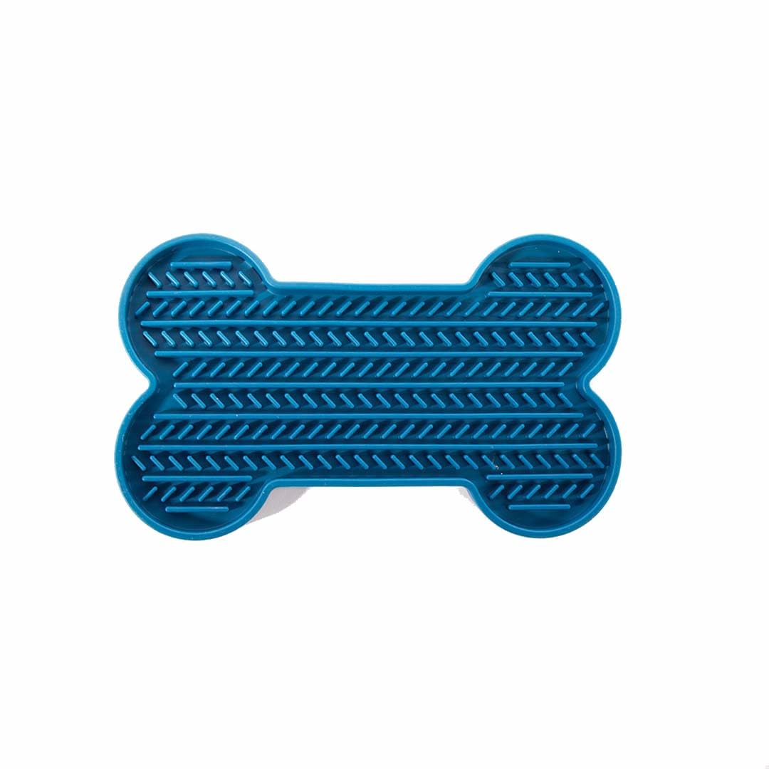 Tapis de léchage — pour chien silicone 22 x 13 cm Bleu – Image 2