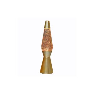 I-TOTAL — Lampe à lave Magma & paillettes dorées