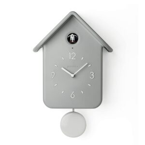 GUZZINI Home QQ Coucou — Pendule gris clair 24,8 x 39 cm