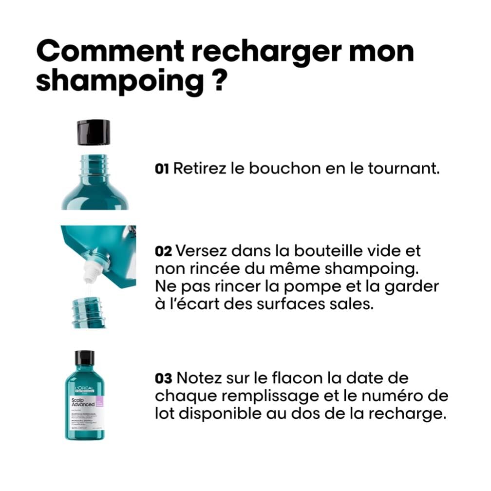 L'OREAL PROFESSIONNEL Scalp Advanced — Shampoing recharge 500 ml – Image 6