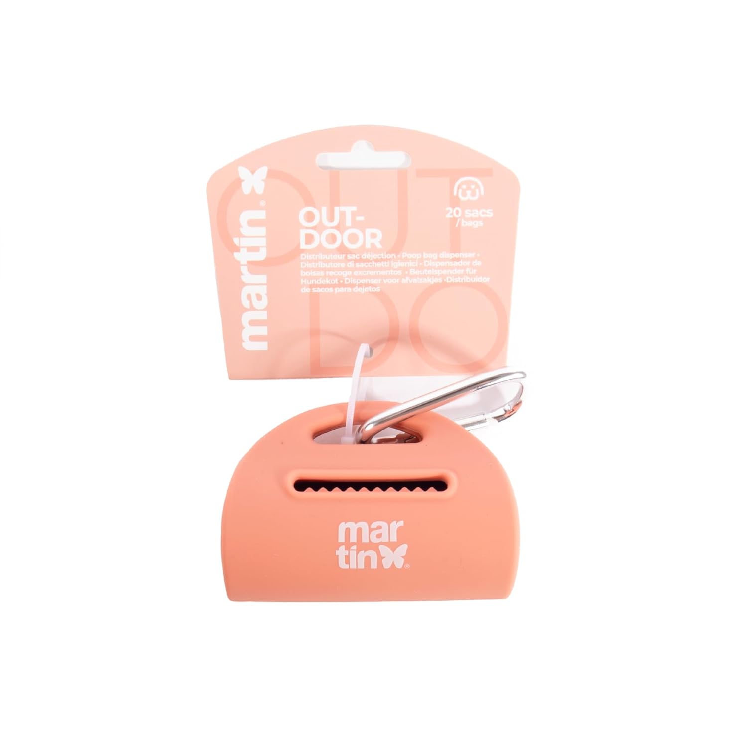 — Distributeur de sacs à crottes en silicone Rose – Image 4