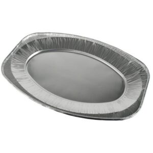 10 plateaux de service — aluminium ovales 44,5 x 29,5 cm
