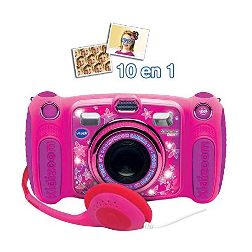 VTech - Kidizoom Duo DX Rose, Appareil Photo Enfant 10 en 1, Filtres Dynamiques – Version FR – Image 11