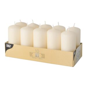PAPSTAR — 10 bougies de cire 40 x 90 mm