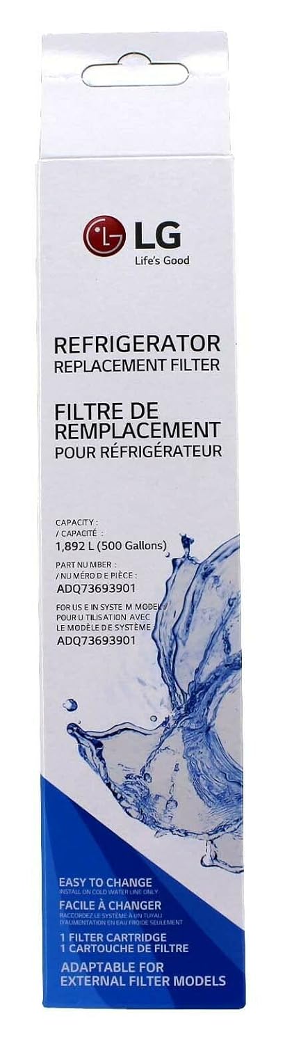 LG ADQ73693901 Cartouche de filtre à eau de réfrigérateur de remplacement "Push Fit Fitting" pour réfrigérateurs Bosch (lot de 3) – Image 20