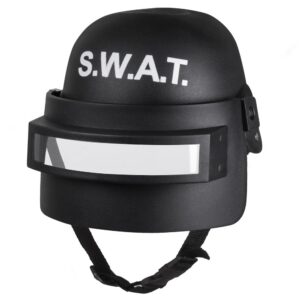 BOLAND — Casque SWAT enfant avec visière noir et blanc