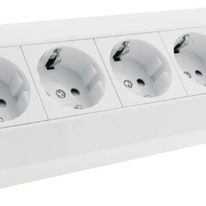 BLOC — Bloc multiprise 4 prises + 2 ports USB-A blanc