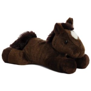 Alternative view of AURORA Mini Flopsies — Peluche cheval marron 20 cm