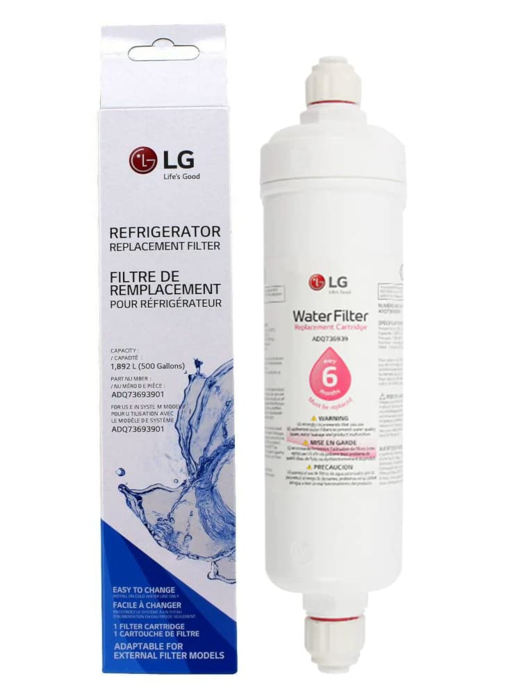LG ADQ73693901 Cartouche de filtre à eau de réfrigérateur de remplacement "Push Fit Fitting" pour réfrigérateurs Bosch (lot de 3) – Image 26