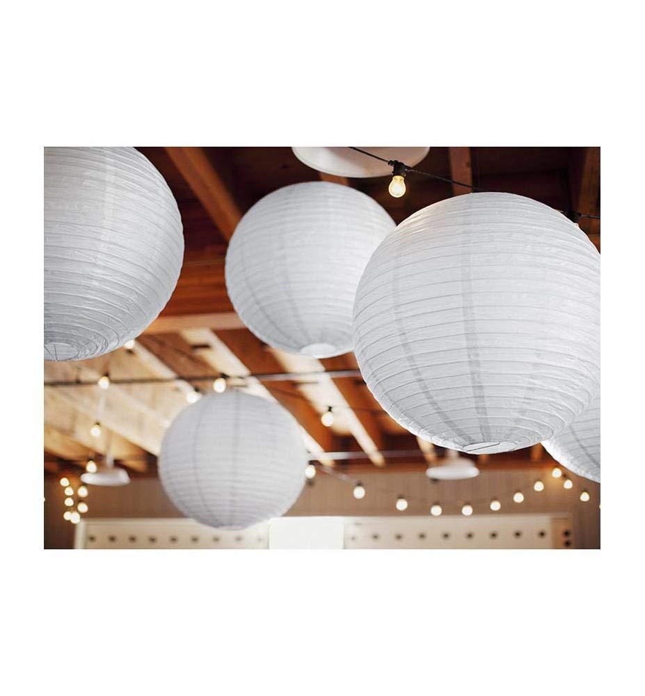 Lanterne japonaise — Lanterne en papier blanche 35 cm – Image 3