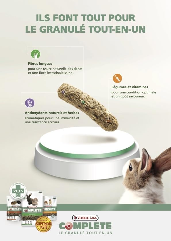 VERSELE-LAGA Complete Cavia — Extrudés pour Cobayes 3kg – Image 7