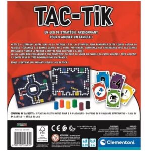 Alternative view of CLEMENTONI Tac-TIK — Jeu de Société Stratégique 2 à 6 Joueurs