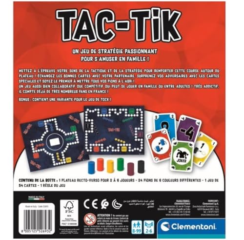CLEMENTONI Tac-TIK — Jeu de Société Stratégique 2 à 6 Joueurs – Image 2