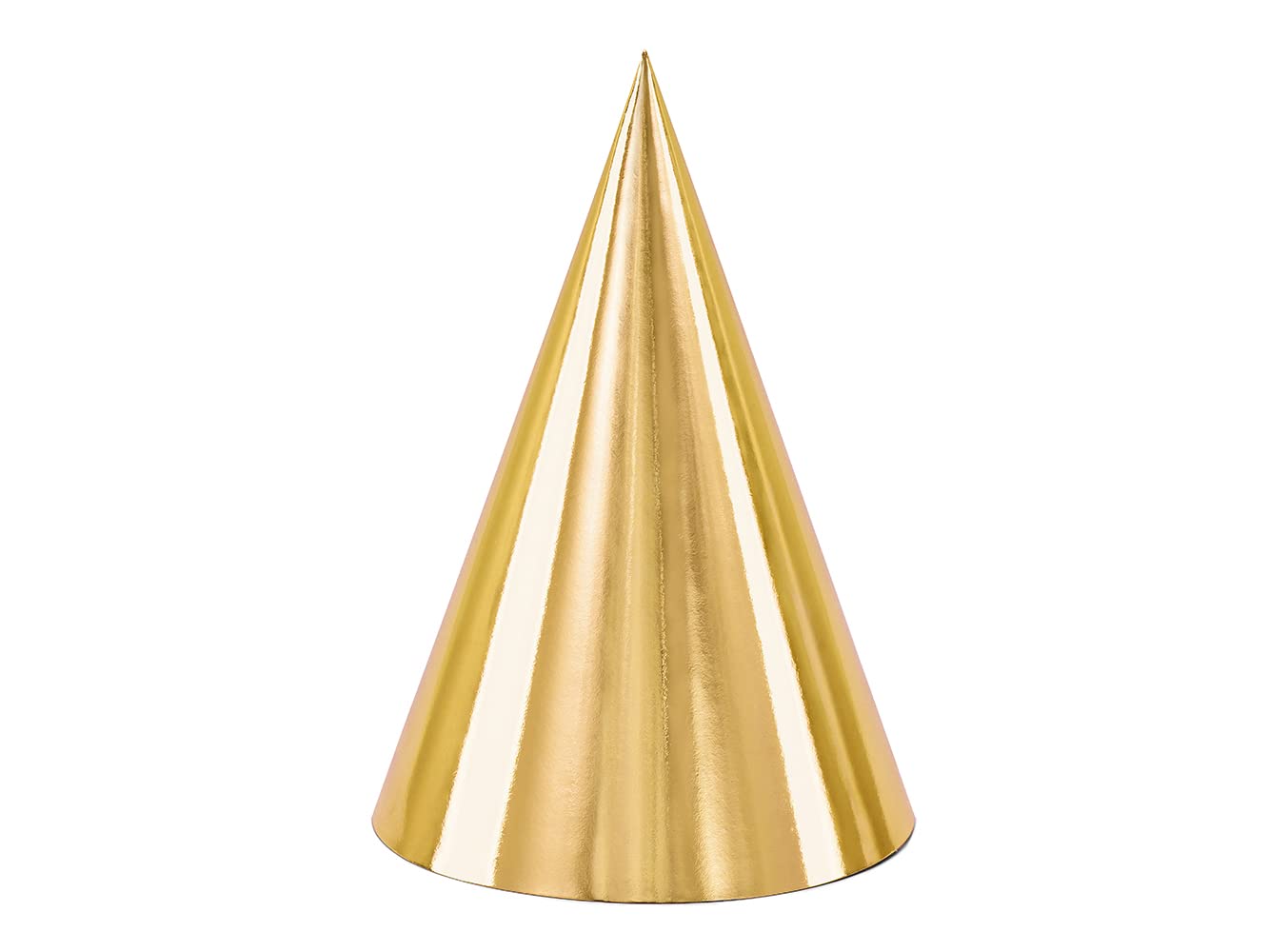 SANS MARQUE — 6 Chapeaux de fête dorés 16 cm Taille unique – Image 14