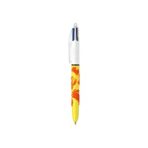 BIC 4 Couleurs Velours — Boîte de 12 Stylos-Bille Pointe Moyenne