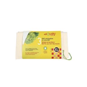 ECODIS — 3 Sacs Réutilisables XL en Coton Bio