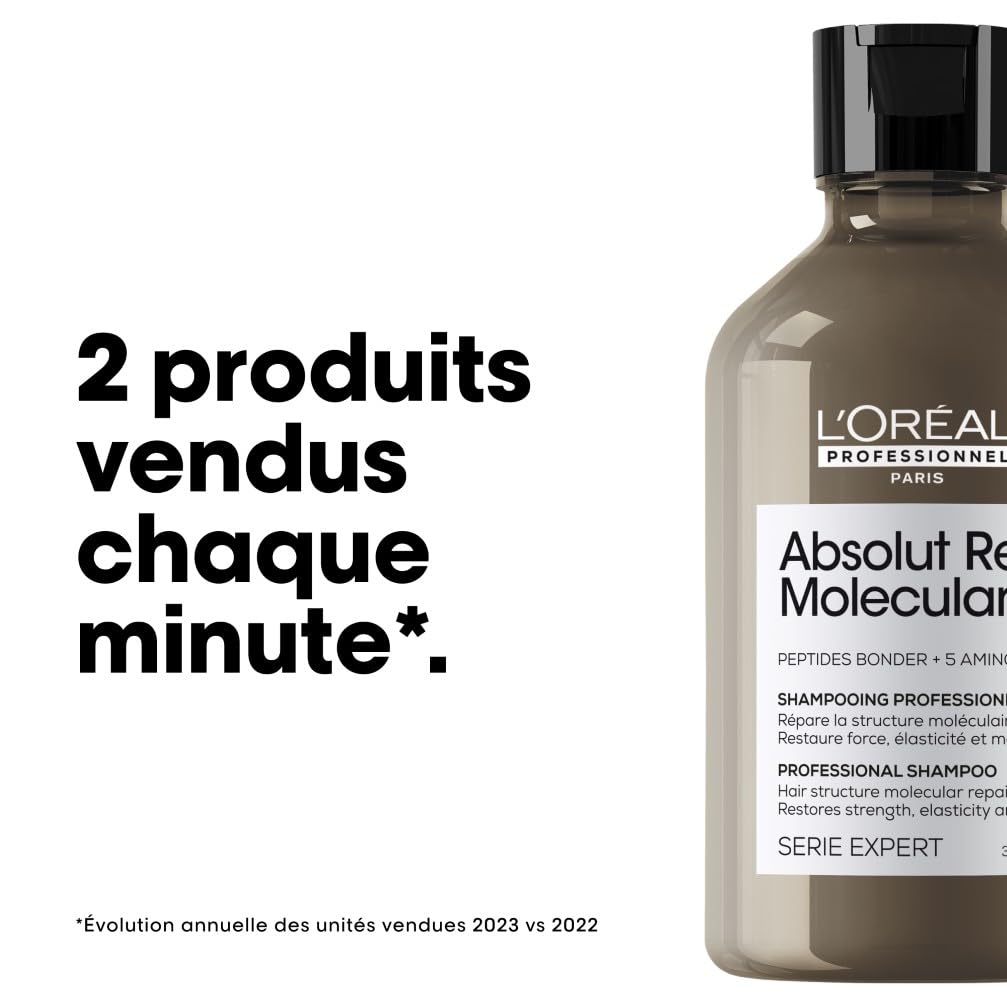 L'ORÉAL PROFESSIONNEL Absolut Repair Molecular — shampoing 300 ml – Image 6