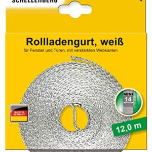 SCHELLENBERG — Sangle de volet roulant 14 mm 12 m blanc