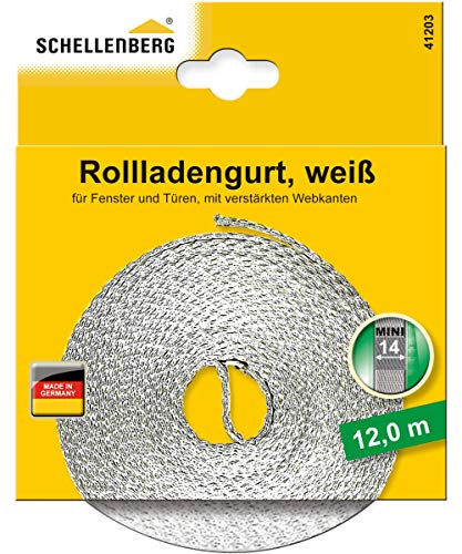 SCHELLENBERG — Sangle de volet roulant 14 mm 12 m blanc