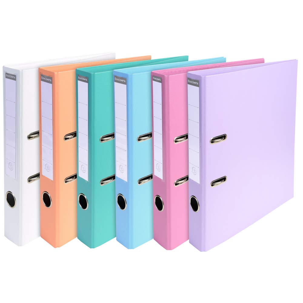 Exacompta - Réf. 53507E - 1 Classeur à levier A4 Prem'Touch - Dos de 50 mm - Mécanique 55 mm - Dimensions extérieures : 32 x 29 x 5 cm - Format à classer A4 - Coloris : Lilas – Image 36