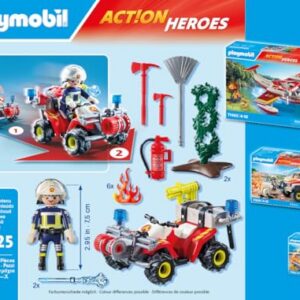 Alternative view of PLAYMOBIL Action Heroes — Quad de pompiers avec canon à eau
