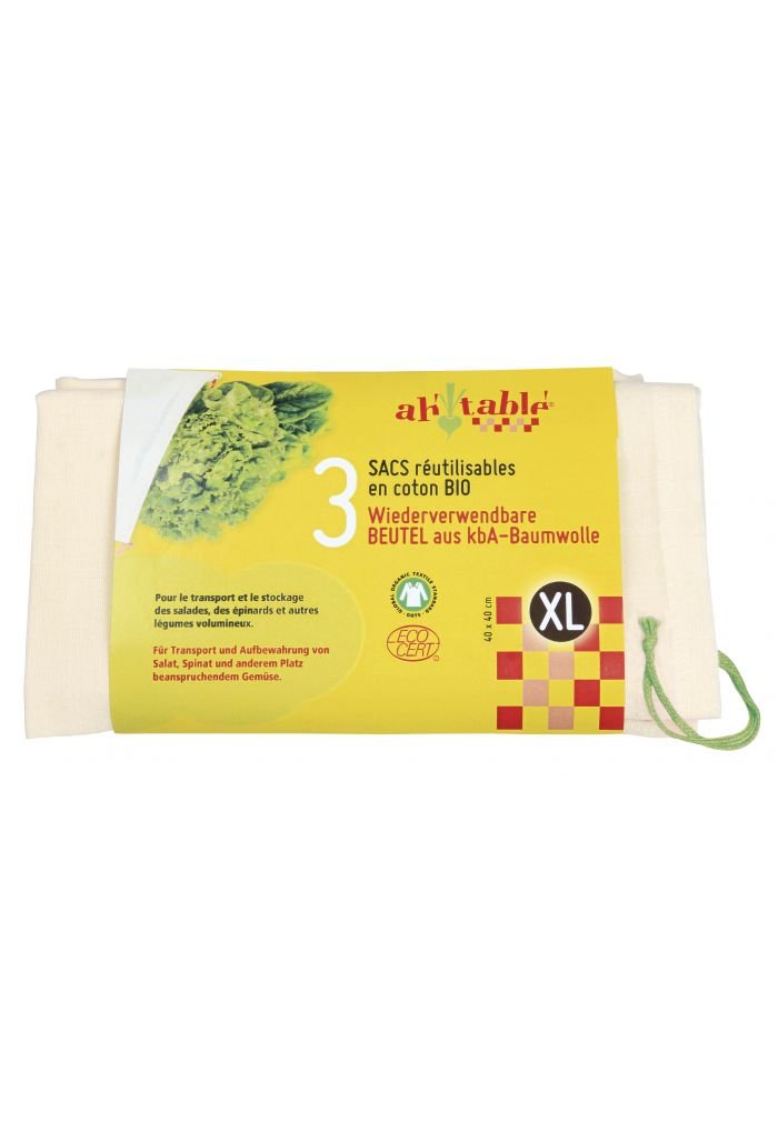 ECODIS — 3 Sacs Réutilisables XL en Coton Bio – Image 2