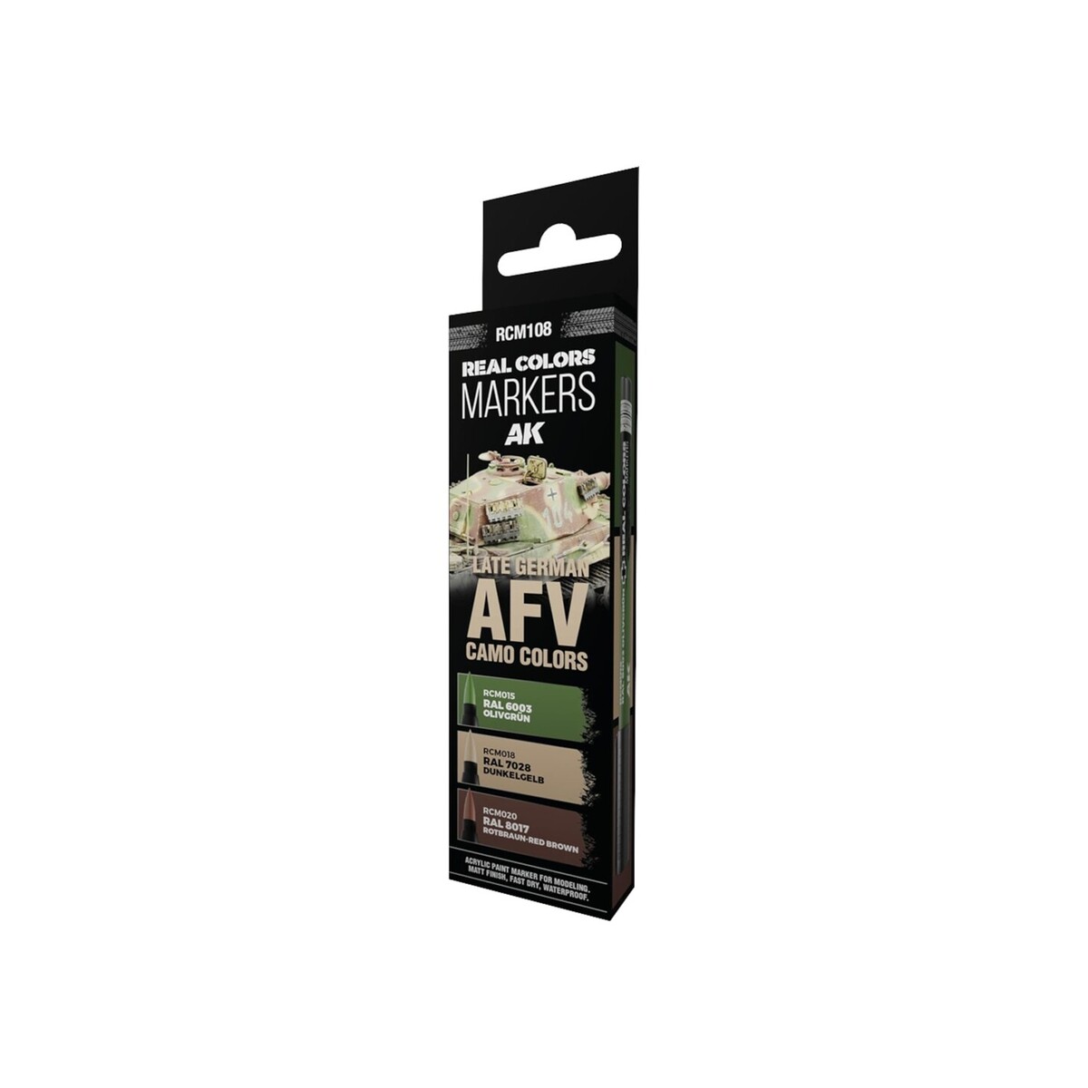 AK INTERACTIVE AK Real Colors RCM108 — Set de 3 marqueurs