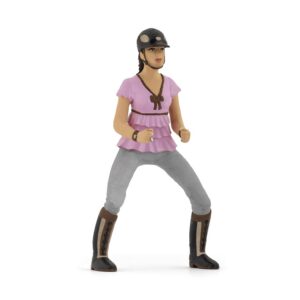 PAPO — Figurine cavalière fashion rose
