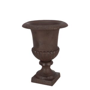 ESSCHERT DESIGN — Vase Médicis en fonte 45 cm marron