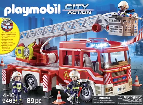 PLAYMOBIL City Action 9463 — Camion de Pompiers sonore## – Image 12