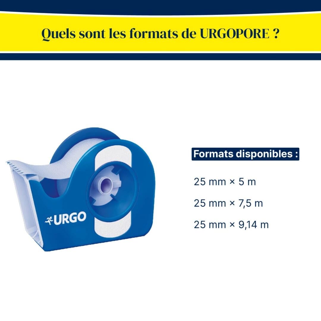 URGO — Sparadrap microporeux avec dévidoir 9,14 m x 2,5 cm – Image 2