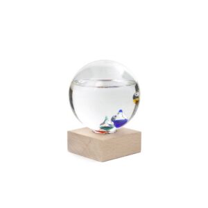 KIKKERLAND — Thermomètre Galileo en Verre et Bois Hêtre