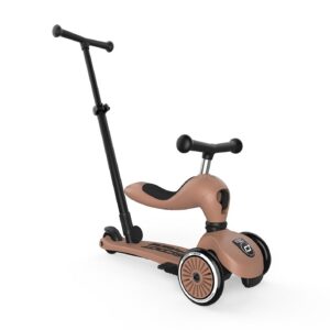 SCOOT & RIDE Highwaykick — Trottinette 2-en-1 avec siège Moka