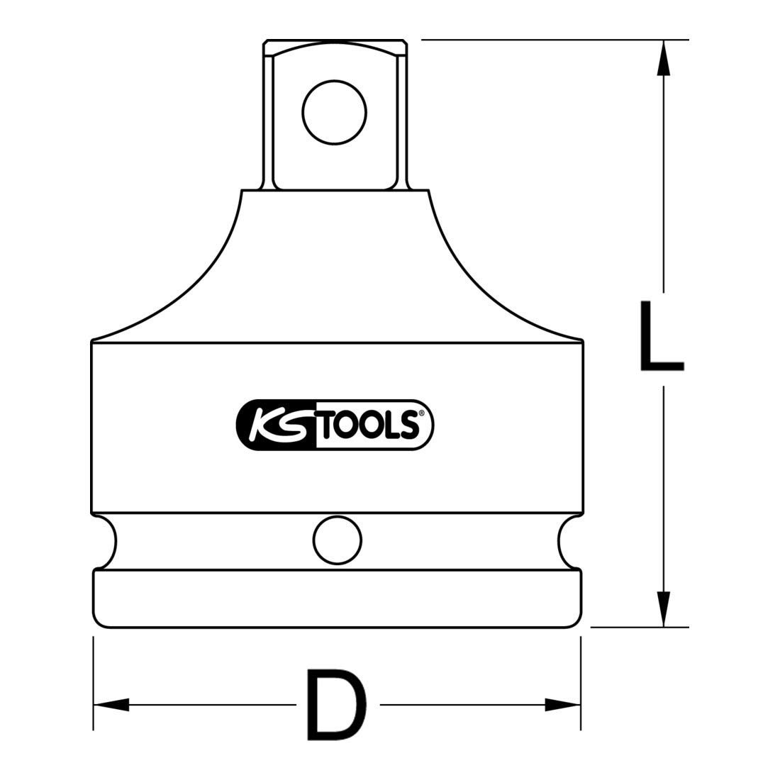 KS TOOLS — Réducteur à chocs 3/4'' vers 1/2 – Image 6