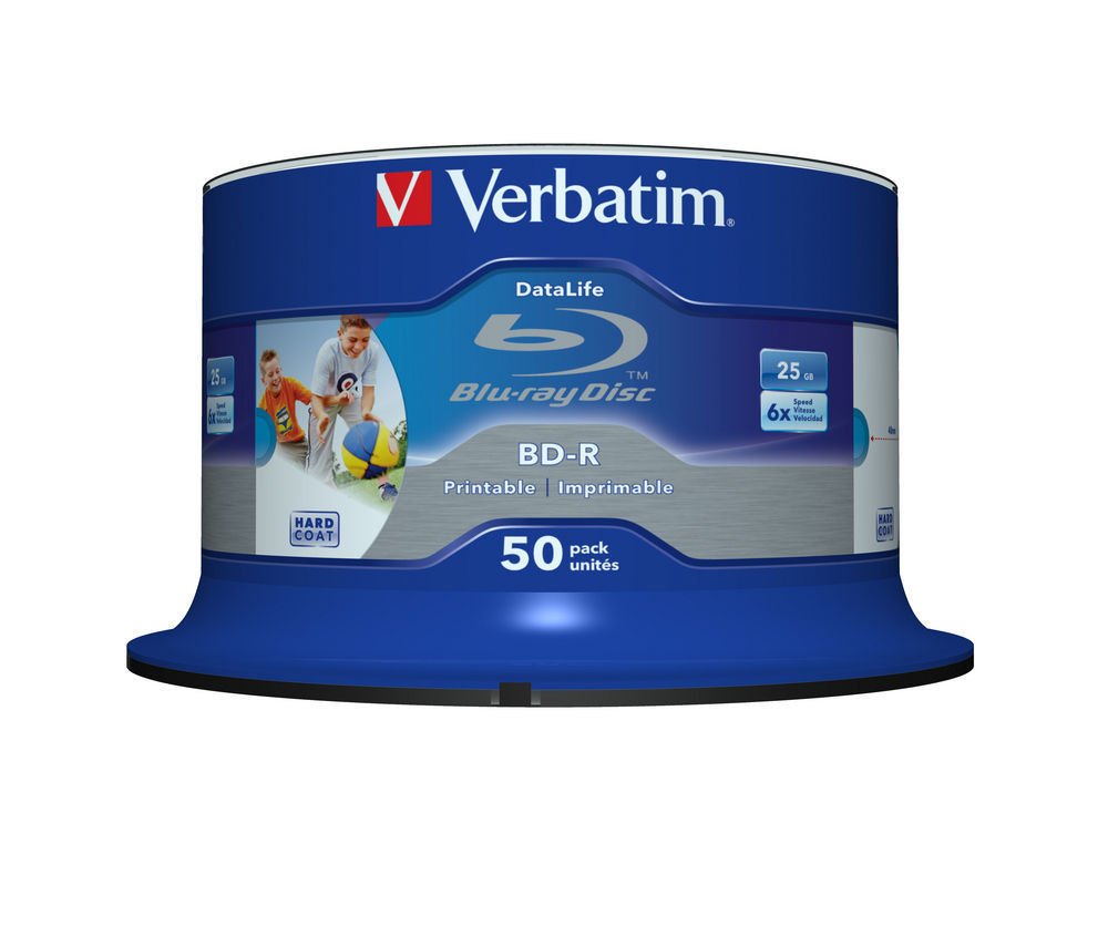 VERBATIM DataLife — 50 BD-R 25 Go 6x imprimables jet d'encre – Image 2