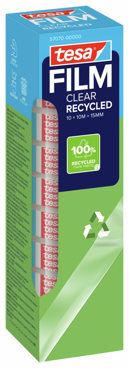 TESA Eco & Clear — Ruban adhésif double face 10 x 10 m 15 mm