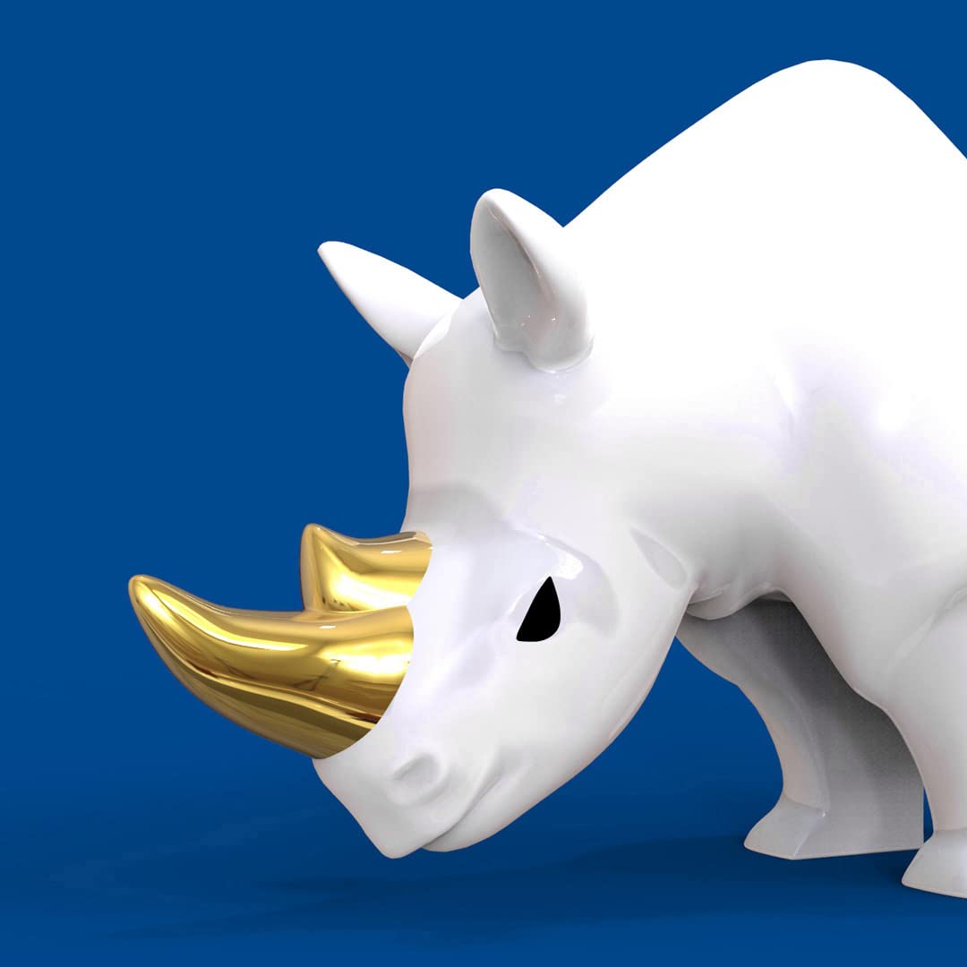 METALMORPHOSE — Porte-clés Rhinocéros blanc – Image 4